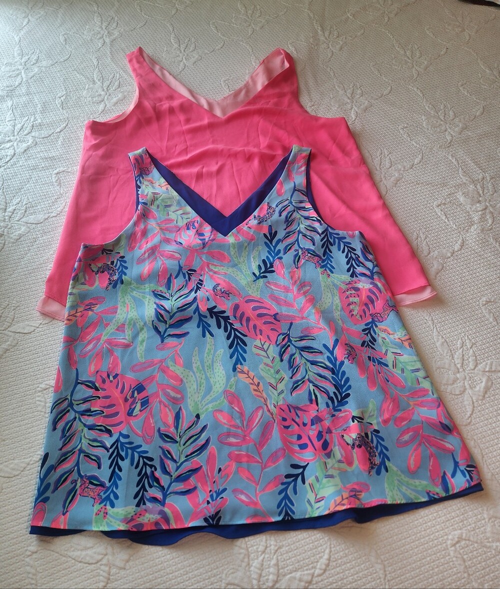 Lilly Pulitzer Pink & Multicolor Leaf Print Camisole (2-Pack)